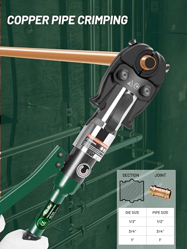 Copper Tube Crimping Tool with 1/2" 3/4" 1" Jaw for ProPress Fittings E5984