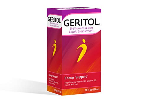Geritol B-vitamins and Iron Liquid Supplement, 12 oz, 2 Count I143296