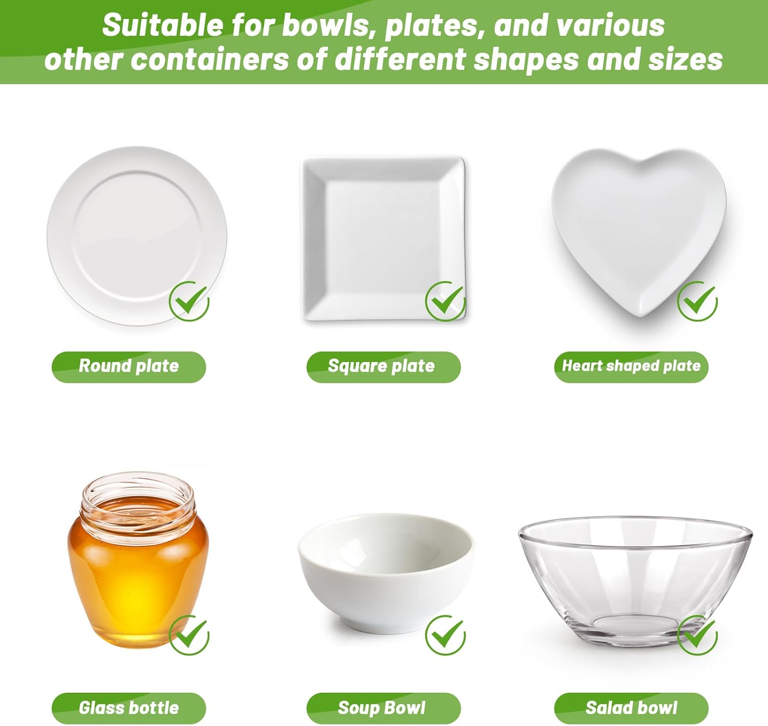 300Pcs Reusable Elastic Food Bowl Storage Covers, Sublaga, BPA Free V234017