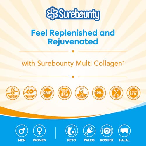 Hydrolyzed Multi Collagen Powder Types I II III V X, Unflavored, 16oz J317371