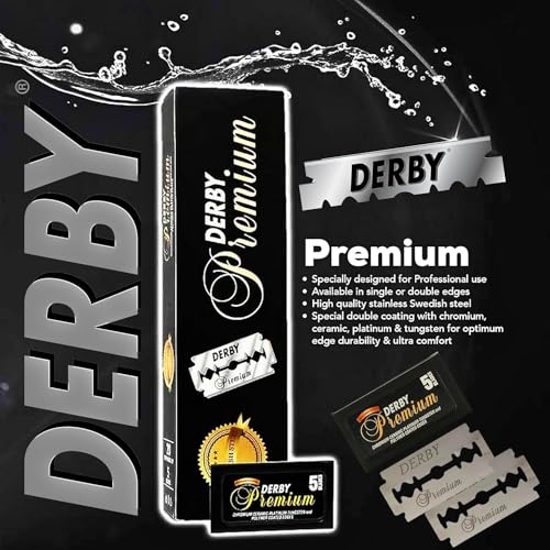 Derby Premium Double Edge Razor Blades, 100 Count P82512