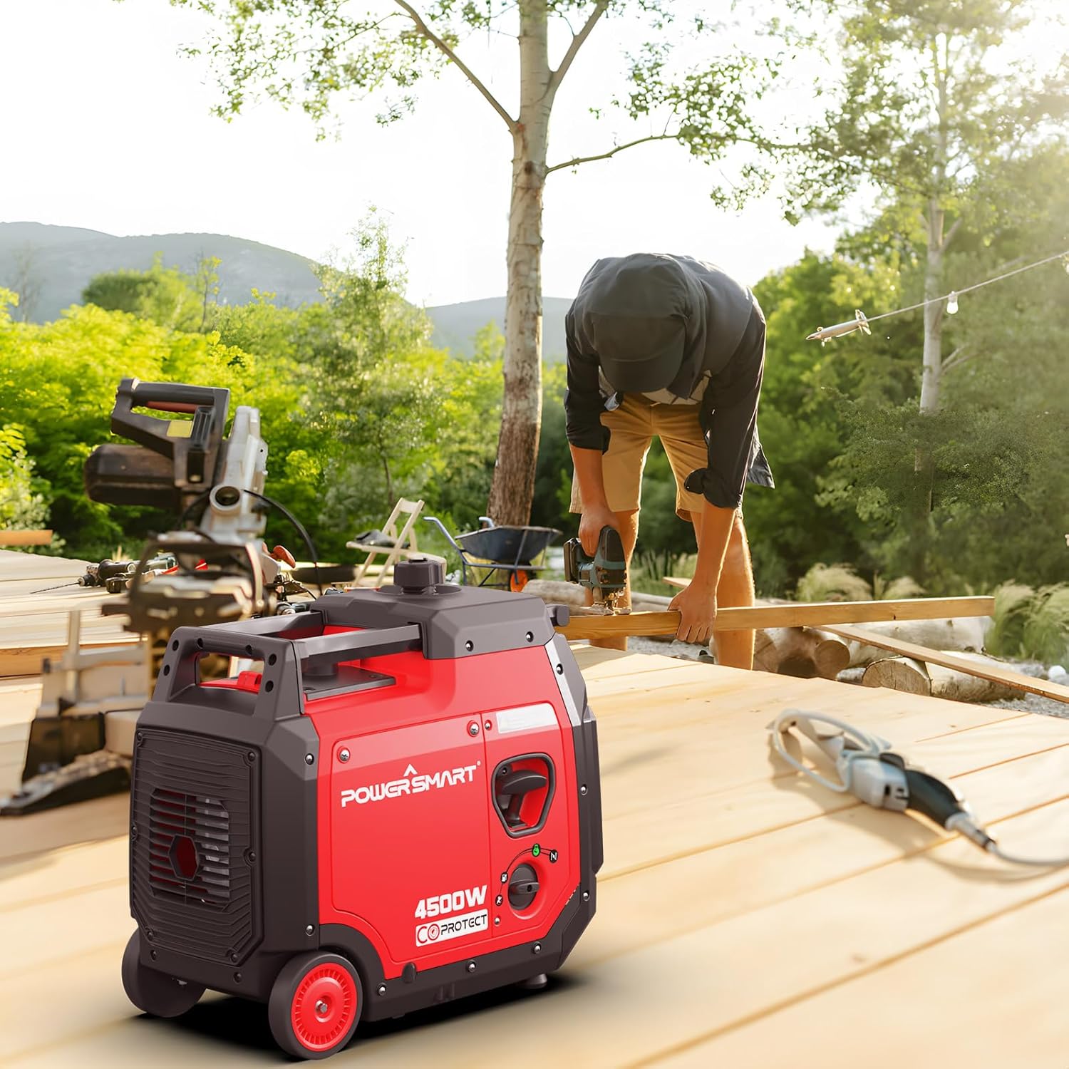 PowerSmart Super Quiet 4500-Watt Portable Inverter Generator with CO Sensor S7414