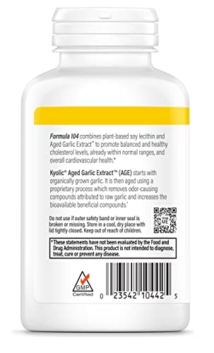 Kyolic Aged Garlic Extract Formula 104 Cholesterol Health, 300 Capsules E29183