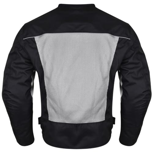Vance Leather Men's Reflective Mesh Motorcycle Jacket with CE Armor H421370