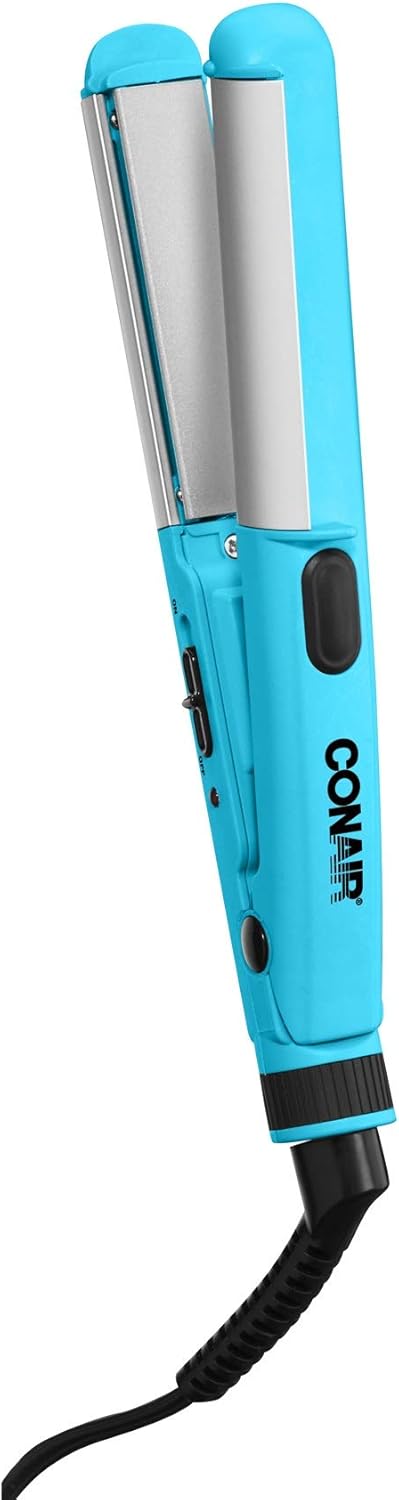 Conair Mini Dual Deluxe Styler; Add Curls and Waves - or - Straighten; Perfect for On-The-Go Styling