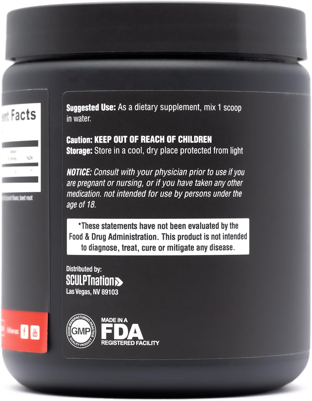 Sculpt Nation by V Shred Creatine Monohydrate Powder, Fruit Punch, 30 Servings S164388