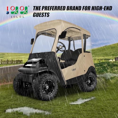 10L0L Golf Cart Enclosure for 2 Passenger Club Car Precedent Waterproof Transparent Q9761