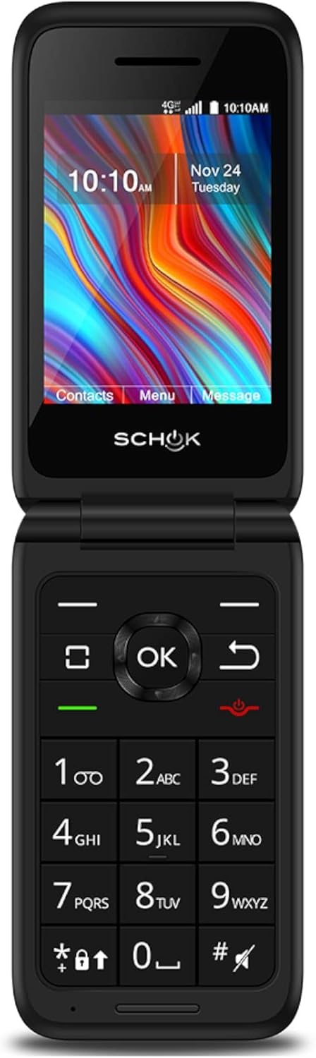 Schok Flip Phone 4G LTE (8GB) - Black - Carrier Locked to Boost Mobile W83450