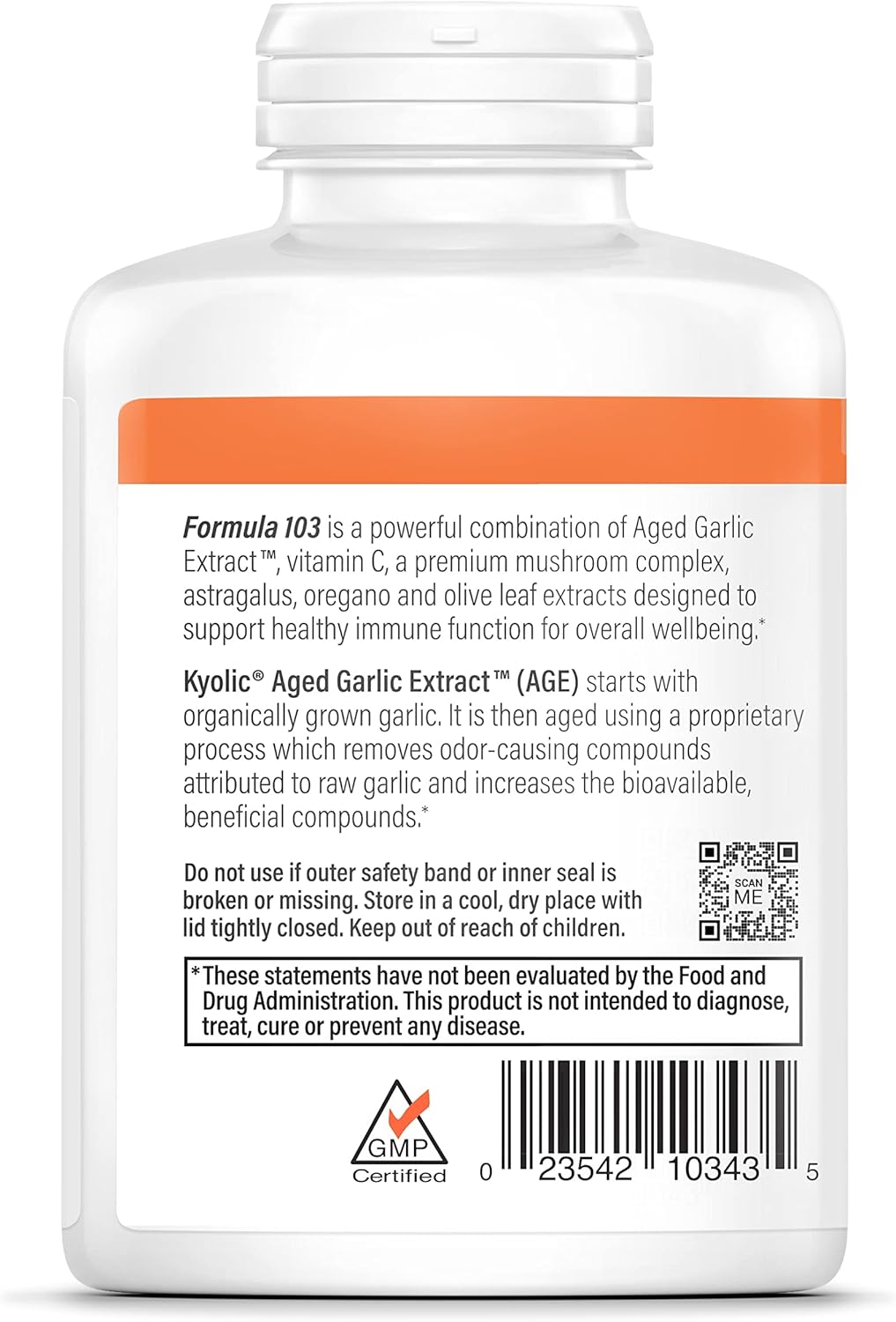 Kyolic Aged Garlic Extract Formula 103 Immune Support, 300 Capsules G995226