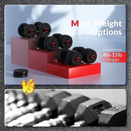 Signature Fitness Adjustable Dumbbell and Barbell Kettlebell Set A171