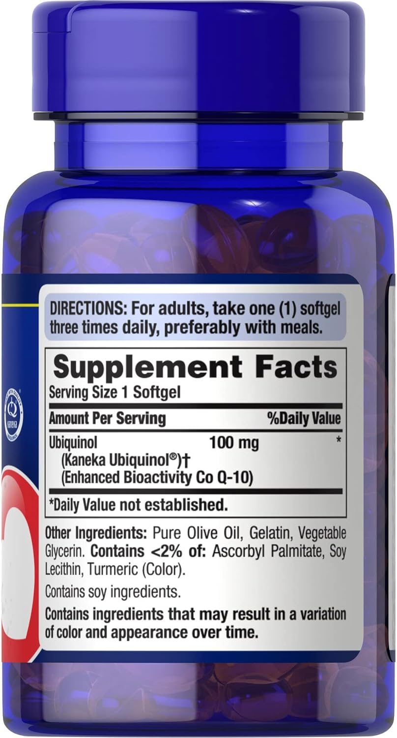 Ubiquinol 100mg, 120 Softgels by Puritan's Pride L1288