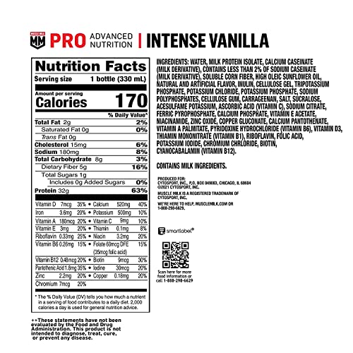 Muscle Milk Pro Advanced Nutrition Protein Shake, Strawberry, 11.16 Fl Oz, 12 Pack C1440