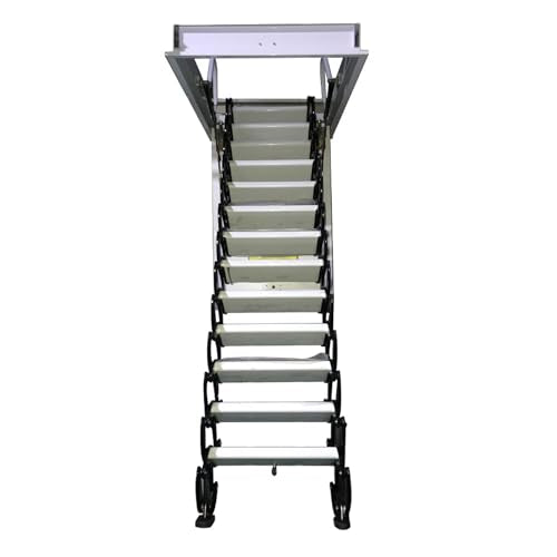 TECHTONGDA Attic Ladder 13 Steps Telescoping Pull Down Loft Stair E410891