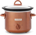 Crock-Pot 3 Quarts Manual Design Series Slow Cooker with 3 Manual Heat Settings Cooks Meals for 3 Plus People with Removable Stoneware Bowl, Copper