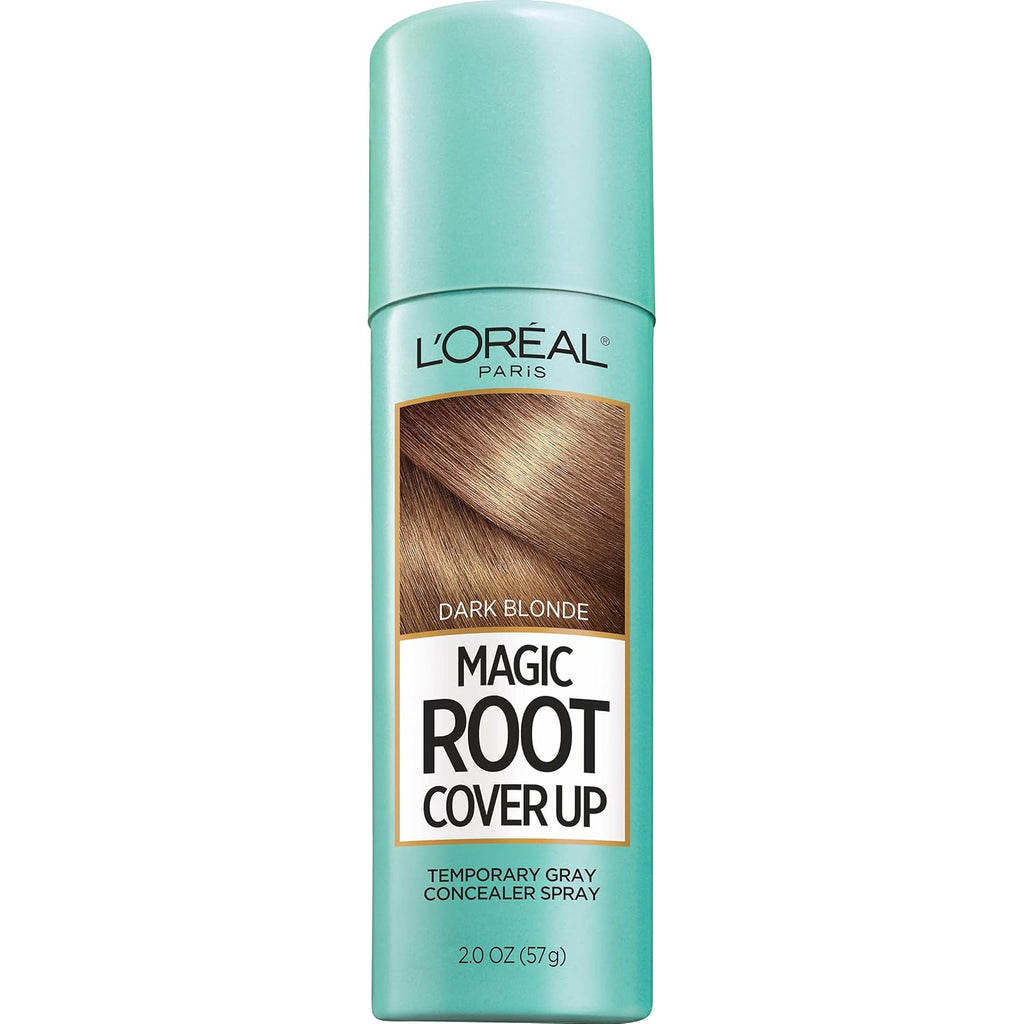 L'Oreal Paris Magic Root Cover Up Gray Concealer Spray, Light Brown and Dark Blonde, 2 oz. Bundle U61664