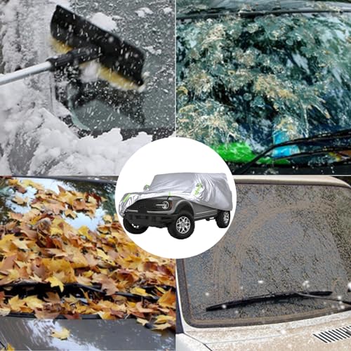 D-Lumina Car Cover for Jeep Gladiator JT 2020-2024, 600D Oxford Waterproof, Black & Green T251114