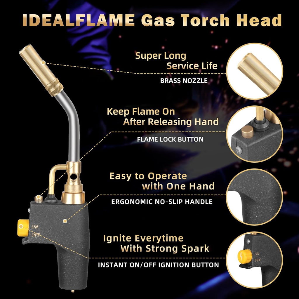 Trigger Start Propane Torch Head with Igniter for Soldering Q50163
