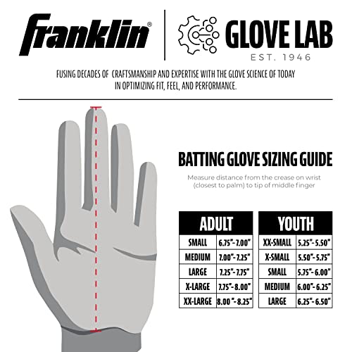 Franklin Sports MLB Baseball Batting Gloves - Natural II, Adult Pair Q744575