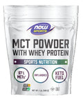 NOW Sports Nutrition, MCT Powder With Whey Protein Isolate, 67% MCTs, Unflavored Powder, 1-Pound