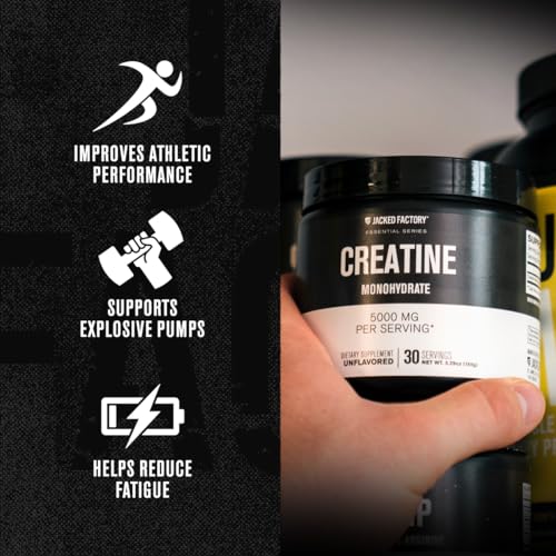 Jacked Factory Creatine Monohydrate Powder 425g, Unflavored C770