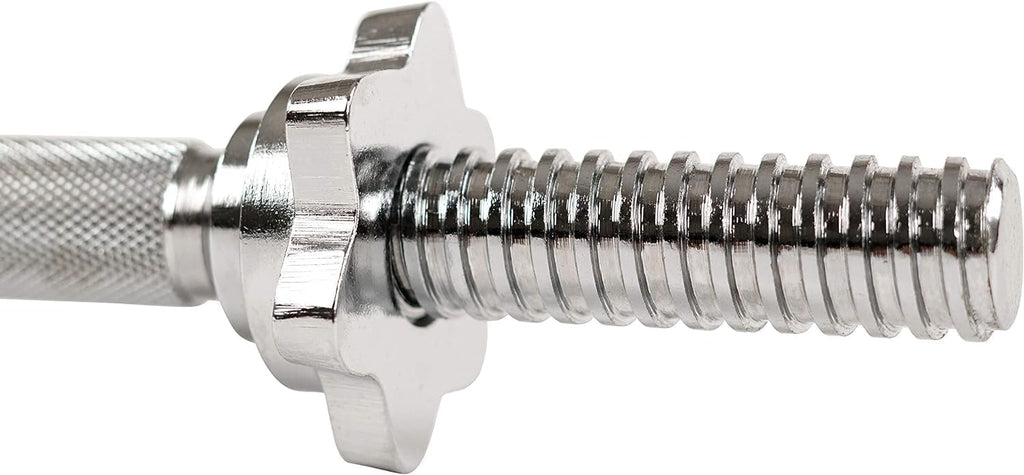 Sunny Health & Fitness 14" Threaded Chrome Dumbbell Bar Pair Z67078