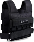 Adjustable Weighted Vest 0-44lbs,5BILLION Weight Vest with Solid Bar Weights,Body Weight Vest for Men Women,Strength Training Workout Vest for Running Pushups Squats,Pockets On the Back and Front
