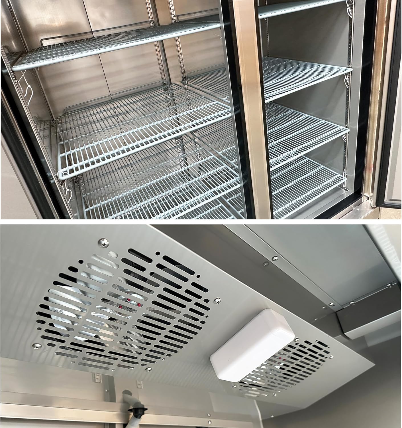 Commercial Freezer 2-Door Solid Upright Stainless Steel NSF 54" I61518