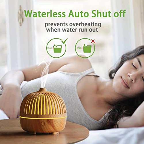 Wood Grain Mini Essential Oil Diffuser 30ml Portable Ultrasonic Aromatherapy P48131