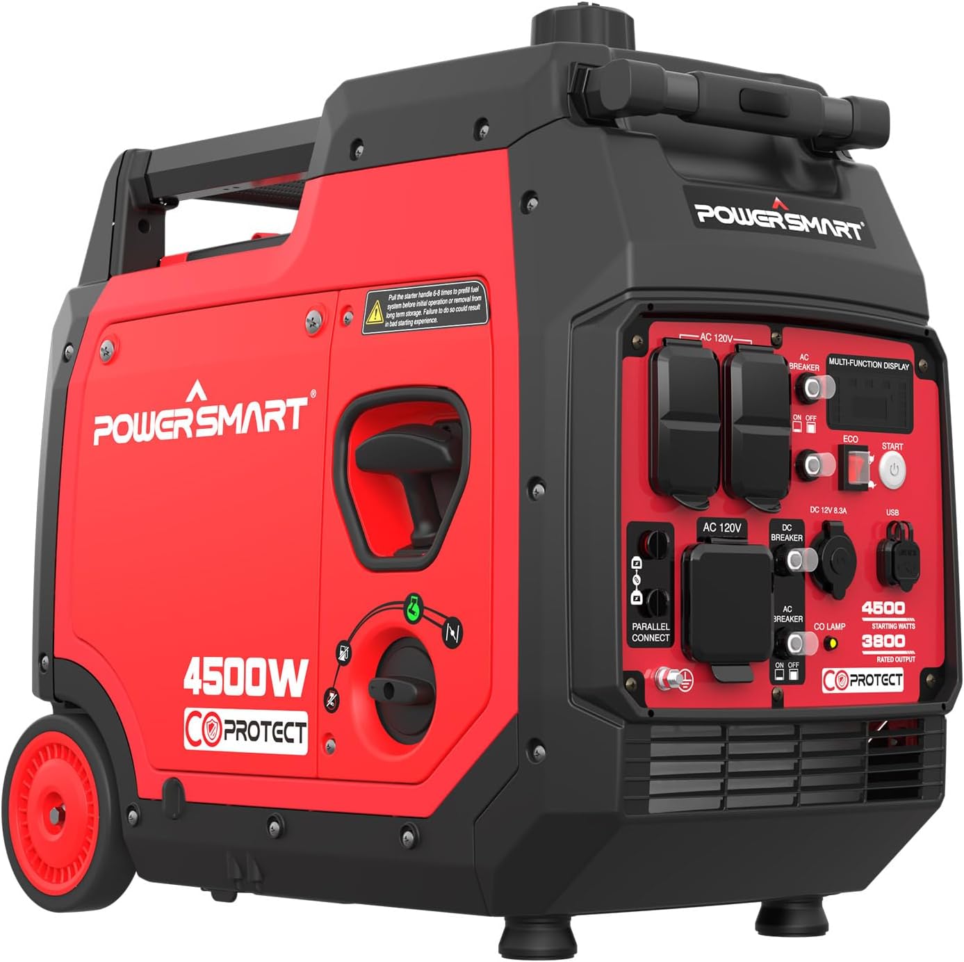 PowerSmart Super Quiet 4500-Watt Portable Inverter Generator with CO Sensor S7414