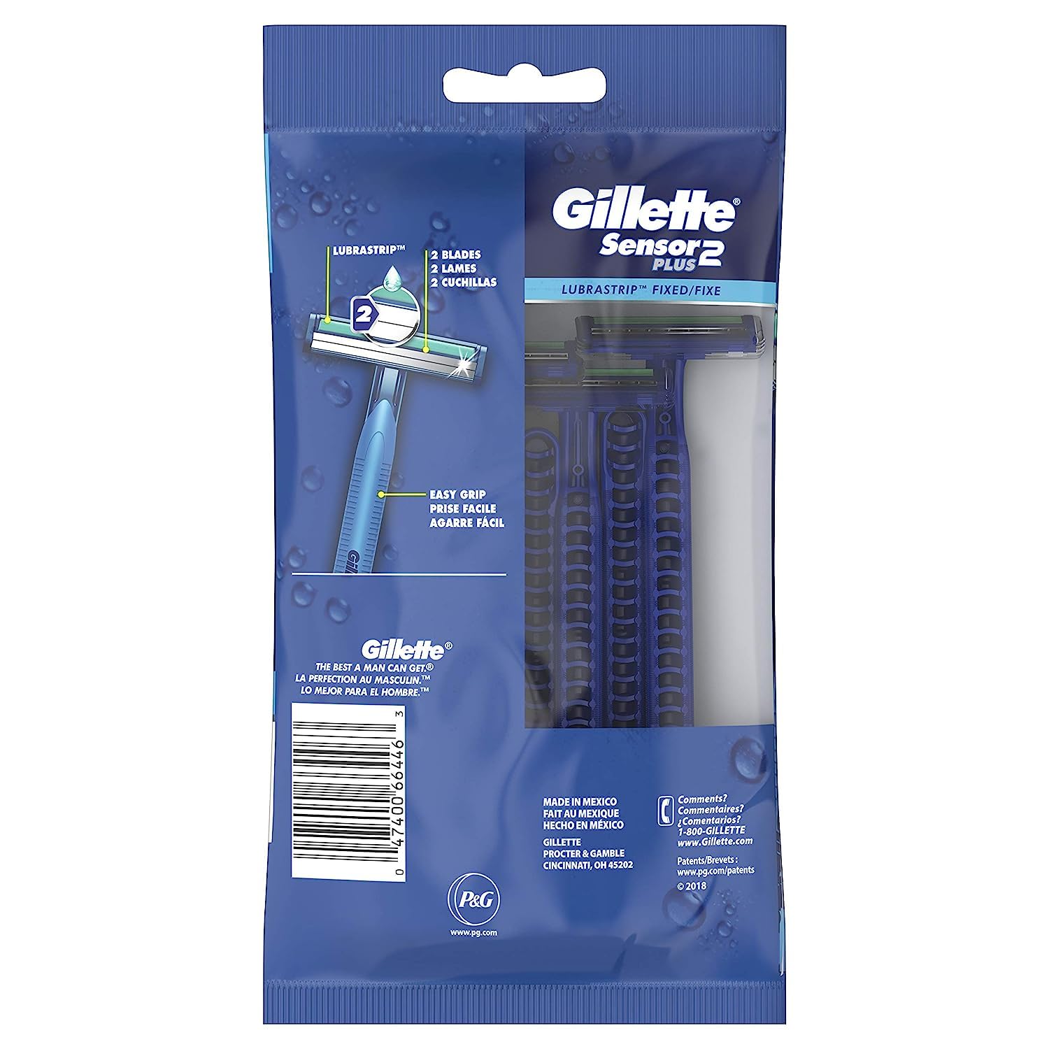 Gillette Sensor2 Plus Men's Disposable Razors, 10 Count R247485