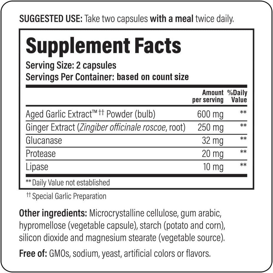 Kyolic Aged Garlic Extract Formula 102 with Ginger, 100 Vegetarian Capsules T654
