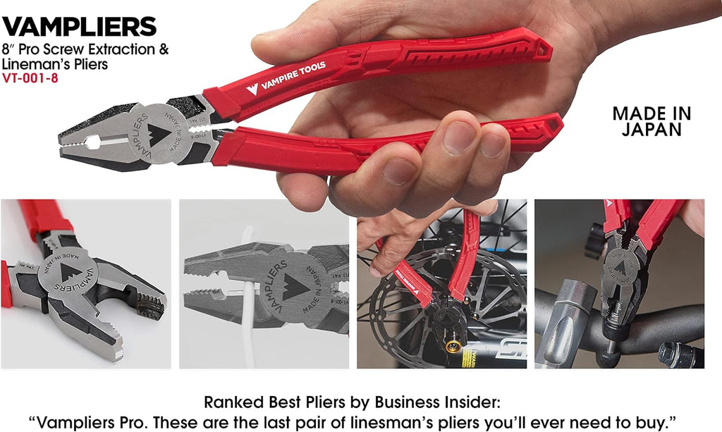 VAMPLIERS 4-Piece Screw Extractor Pliers Tool Set, High Carbon Steel, Made in Japan Y223