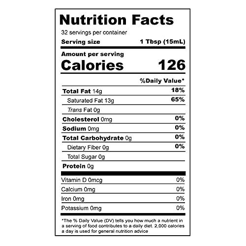 NBF Organic Coconut Oil 16 Fl Oz Cold Pressed L8010