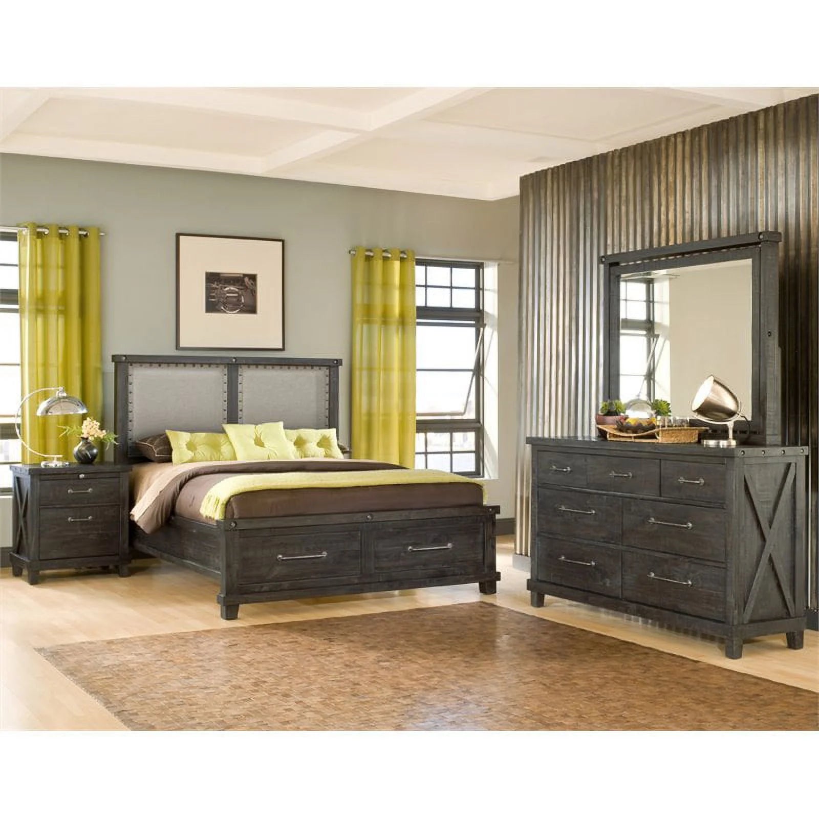 Modus Yosemite Upholstered California King Storage Bed, Cafe X103949