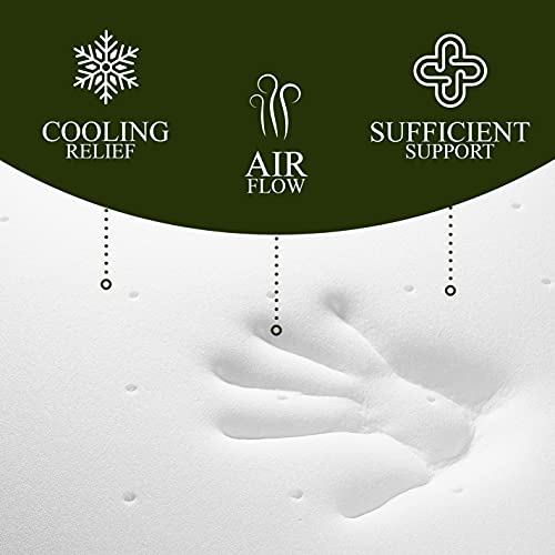 Organic Cotton Crib Topper 2-Inch Memory Foam Mattress Pad, Waterproof Washable Cover for Baby Crib & Toddler Bed G5165