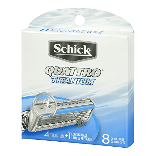 Schick Quattro Titanium Razor Blade Refills for Men, 8 Count W226233