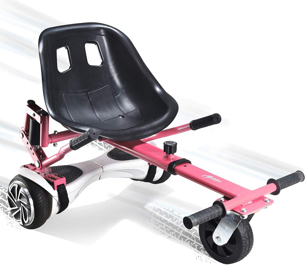 Hoverboard Seat Attachment, Go Kart for Adults & Kids, Off-Road Tires, Black X432
