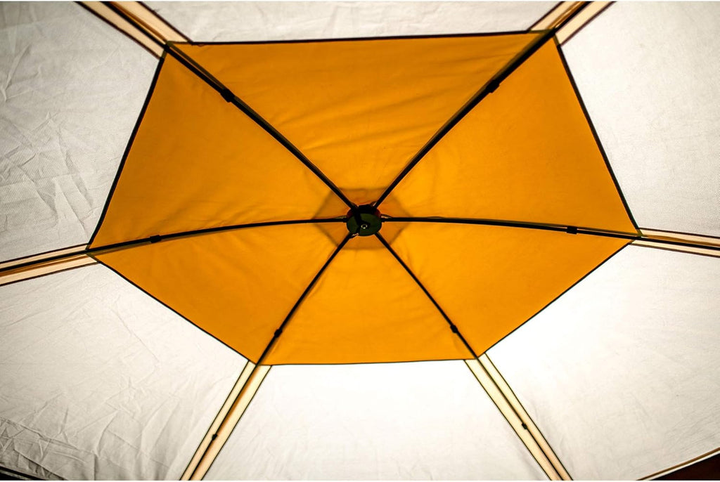 CLAM Quick-Set Outdoor Screened Gazebo Canopy Tent with Carry Bag, Tan X1595
