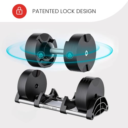 NUOBELL Adjustable Dumbbells Pair 5-80 lbs for Home Gym A421